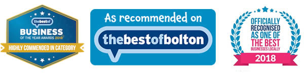 highly recommended in the best of Bromley Cross awards